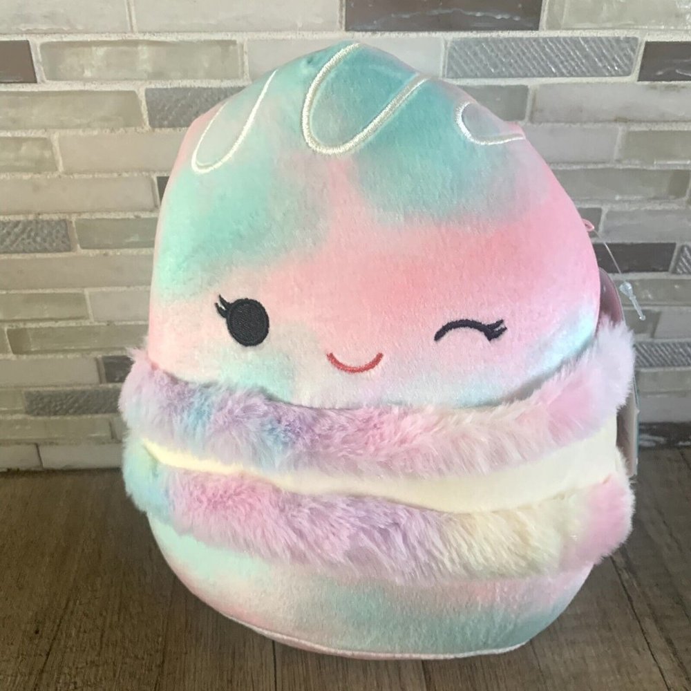 Squishmallows Lizma Soft and Fuzzy Macaroon Cookie Plush 8"